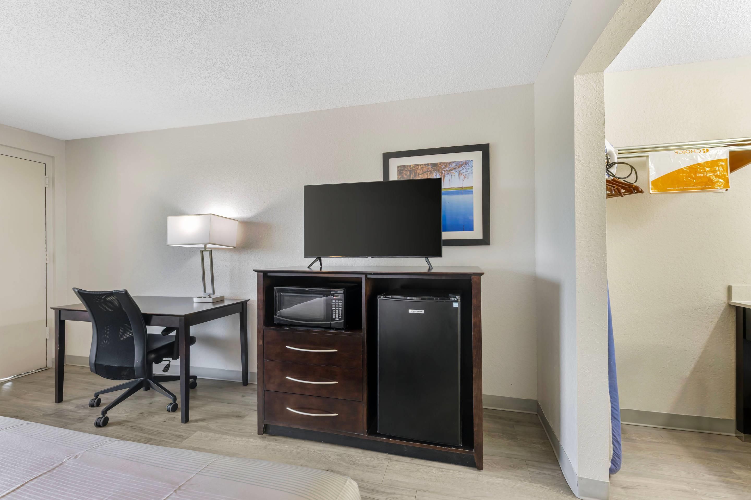 Desk, blackout drapes, iron/ironing board, rollaway beds (surcharge)