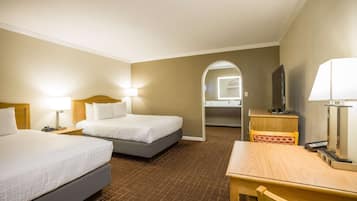 Standard Room, 2 Double Beds, Non Smoking, Refrigerator & Microwave | Desk, laptop workspace, iron/ironing board, free WiFi