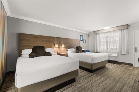 Room, 2 Queen Beds, Non Smoking | Desk, laptop workspace, blackout drapes, iron/ironing board. Signature Temecula