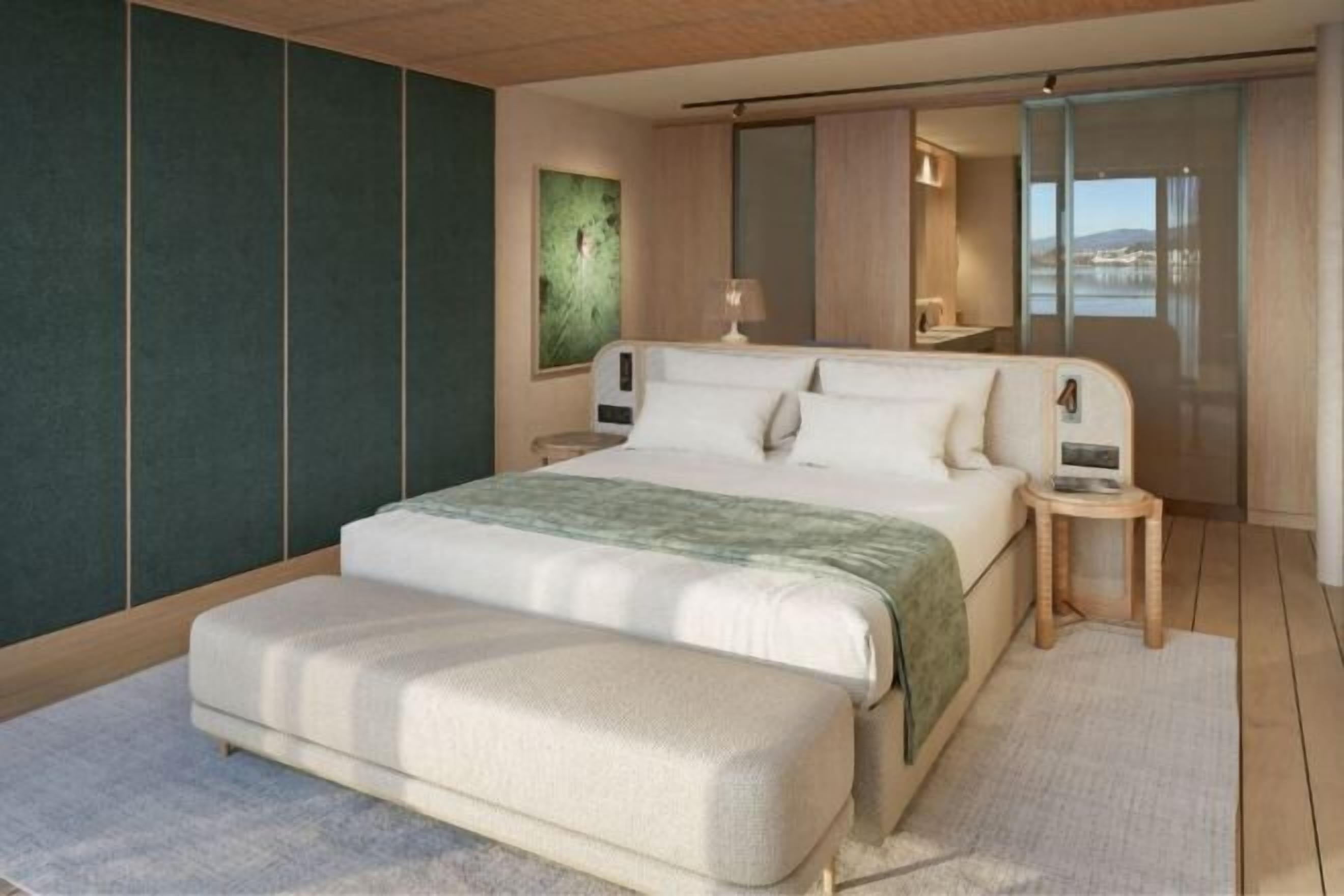 Ropa de cama hipoalergénica, minibar, caja fuerte y escritorio