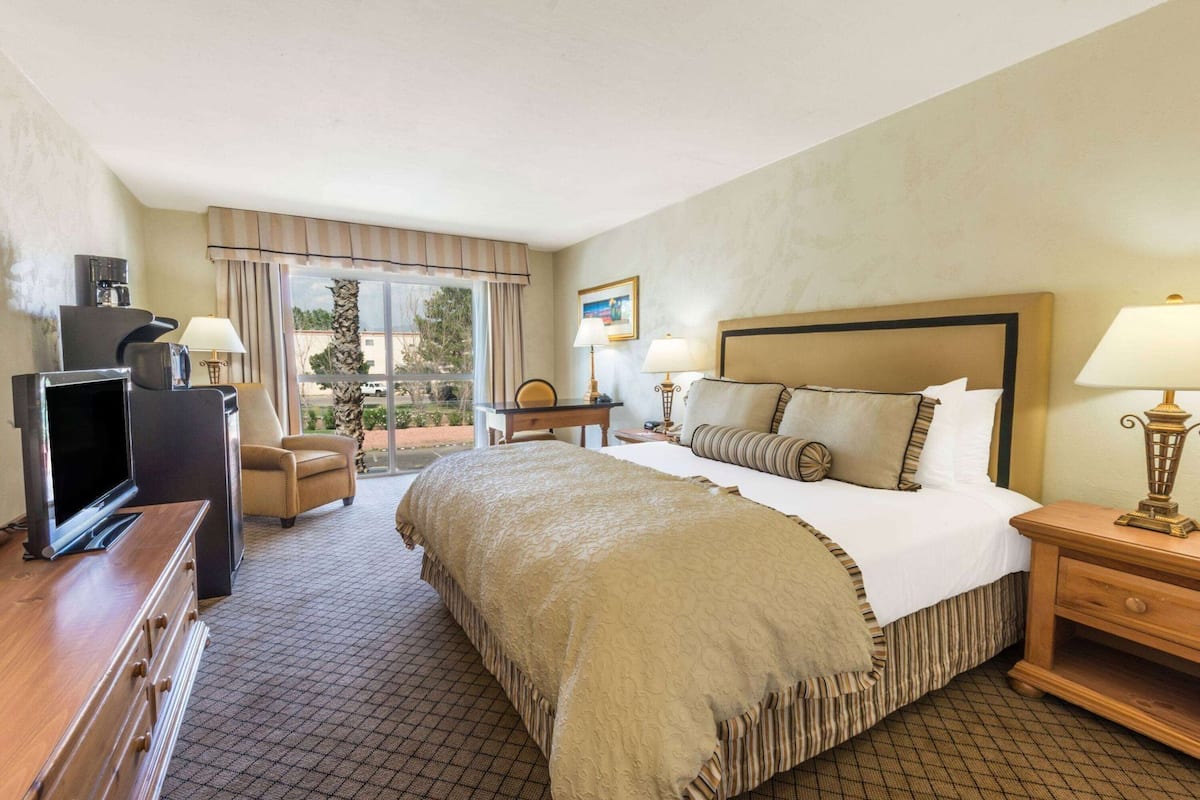 Pillow-top beds, desk, blackout curtains, iron/ironing board