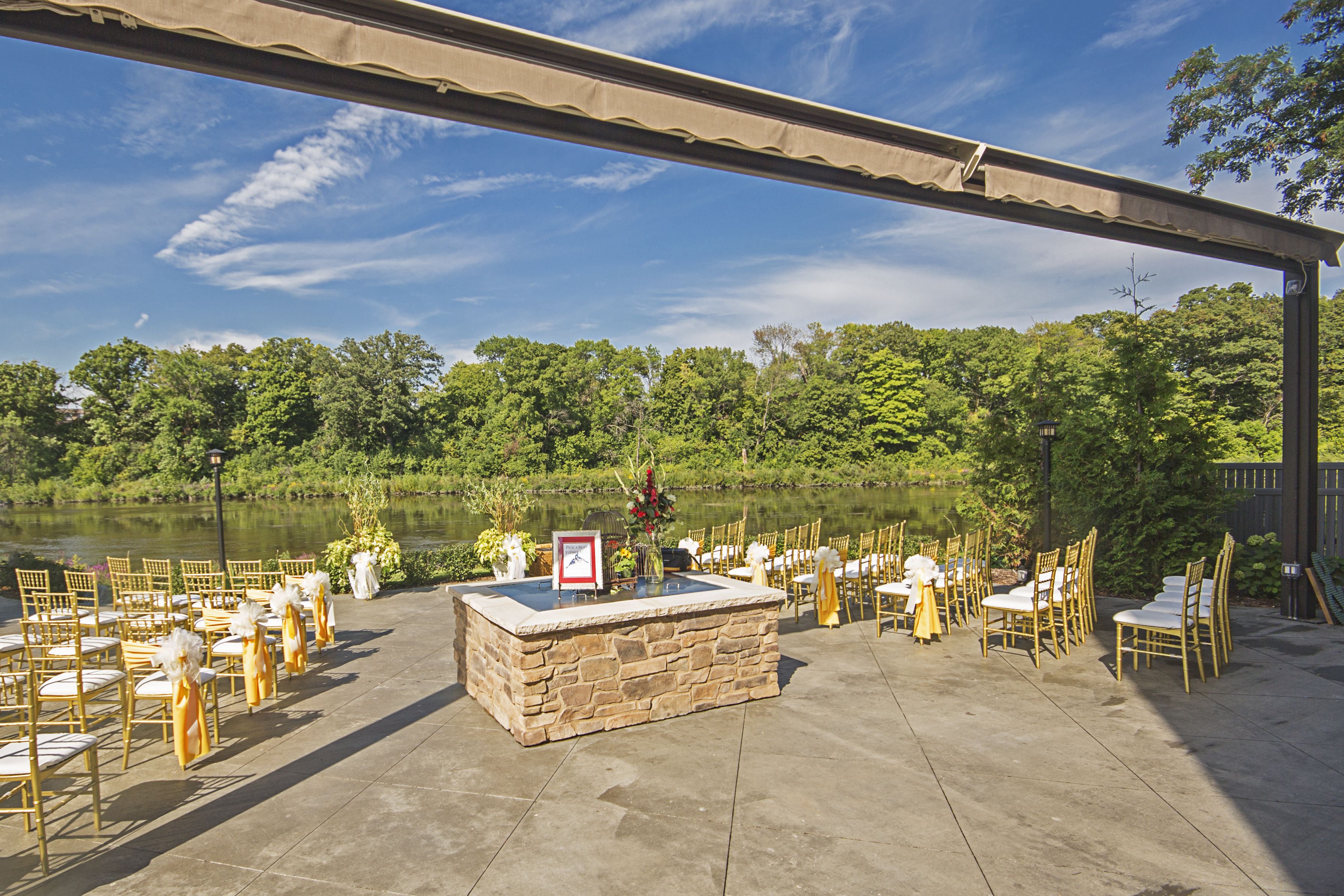 outdoor wedding area