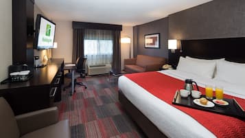 Premium bedding, down comforters, pillowtop beds, in-room safe