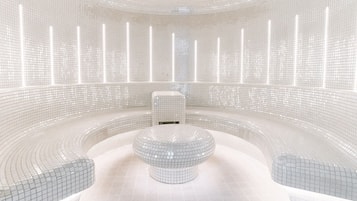 Sauna, steam room, body treatments, aromatherapy, hot stone massages