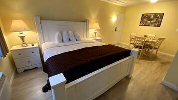 Blackout curtains, iron/ironing board, free cots/infant beds