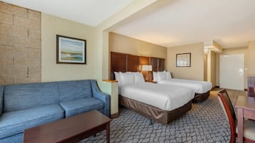 Suite, 2 Double Beds with Sofa Bed, Non Smoking | Premium bedding, blackout drapes, iron/ironing board