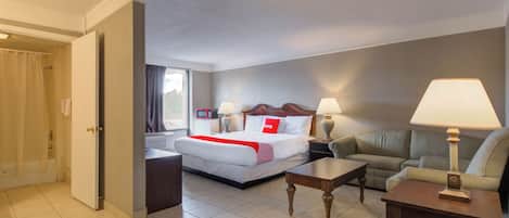 Premium kamer, 1 kingsize bed | 1 slaapkamer, een bureau, gratis wifi, beddengoed