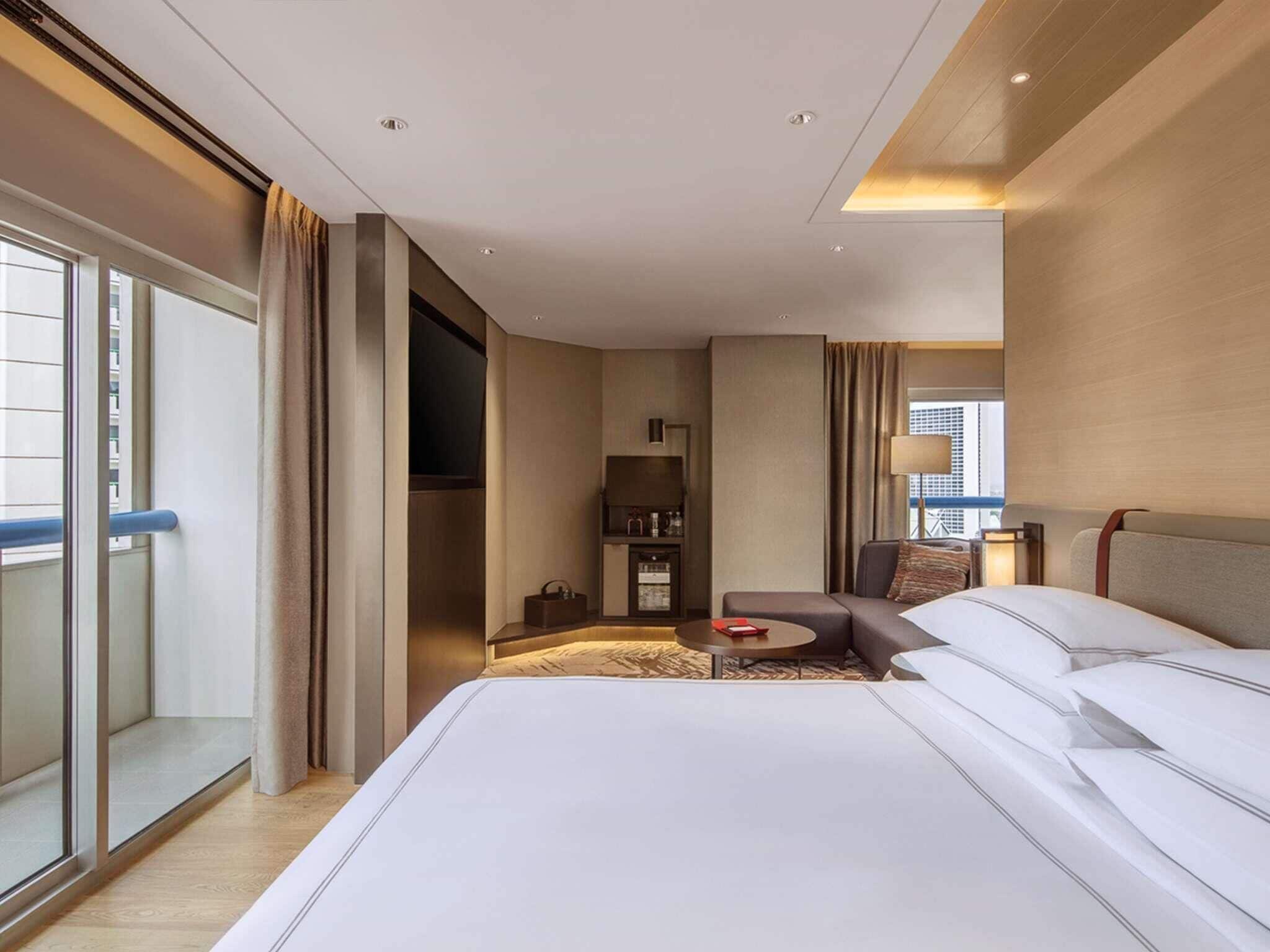 Signature Suite, 1 King, 2 Balconies, City View | In-room safe, desk, laptop workspace, blackout drapes