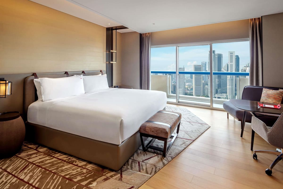 Swiss Marina Bay, 1 King Plus, High Floor, Balcony, Marina Bay View | 1 bedroom, in-room safe, desk, laptop workspace