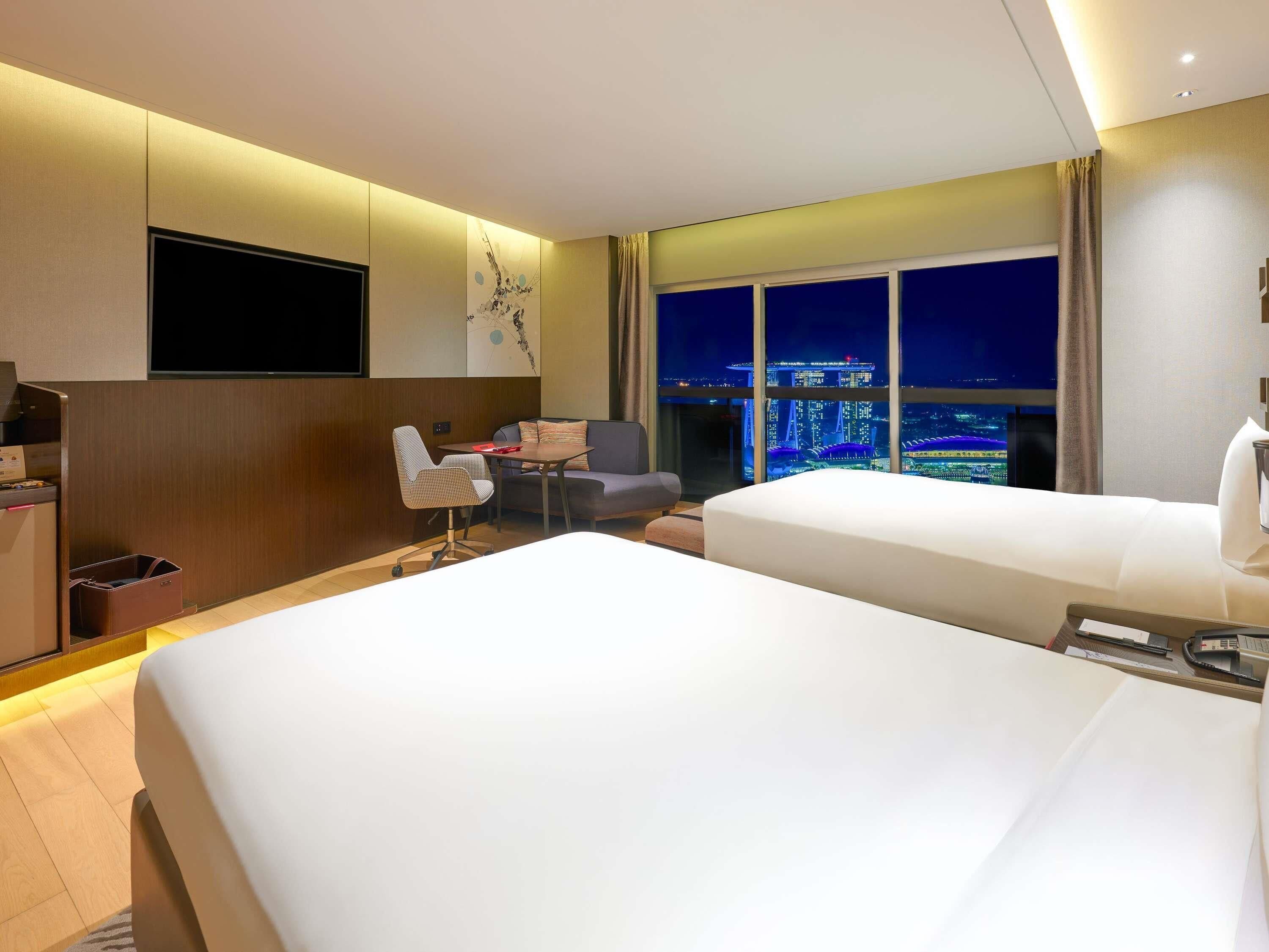 In-room safe, desk, laptop workspace, blackout curtains