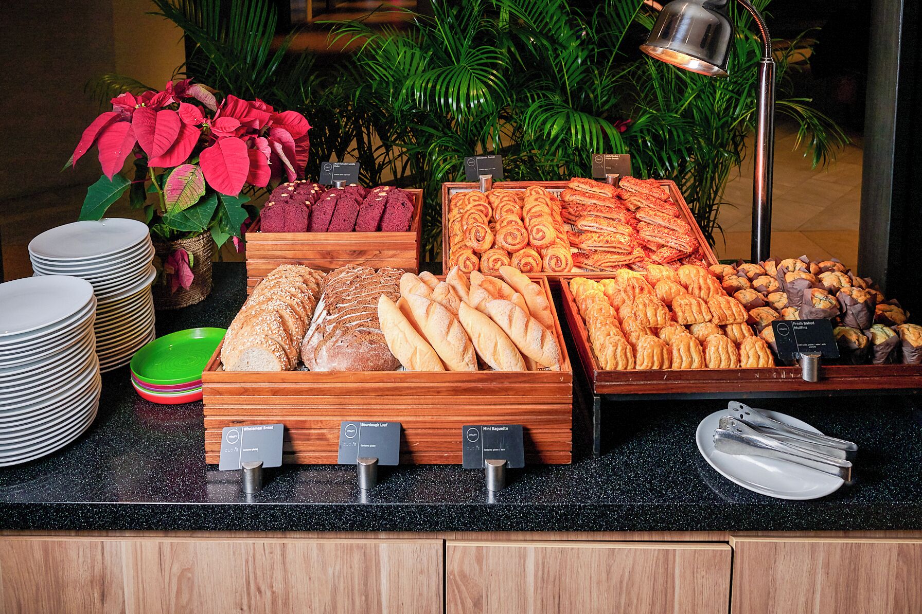 daily buffet breakfast for a fee