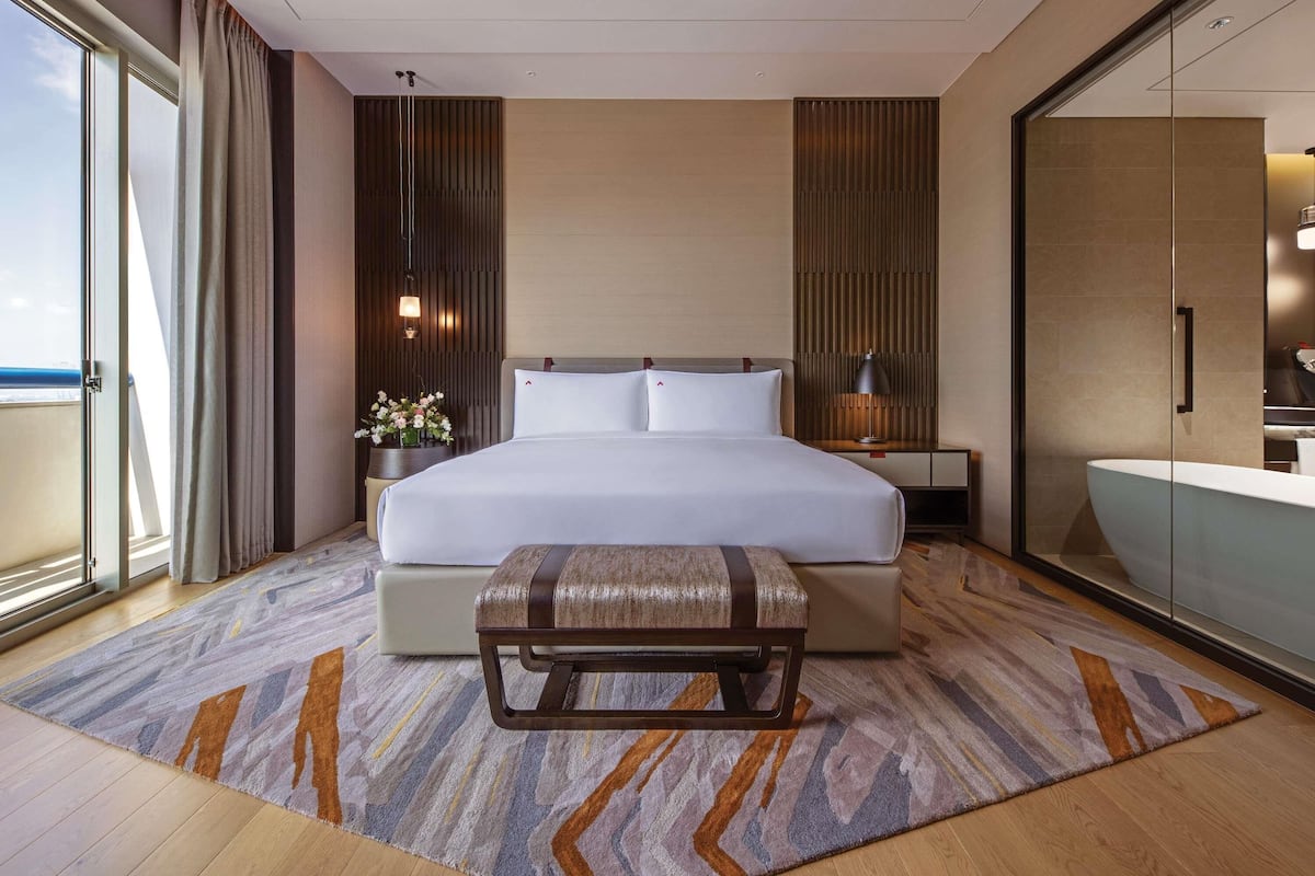 Crest Suite, 2 Singles, L65 Lounge Access, High Floor, Balcony, Marina Bay View | In-room safe, desk, laptop workspace, blackout drapes