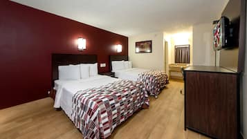 Desk, cribs (free), rollaway beds (surcharge), WiFi (free)