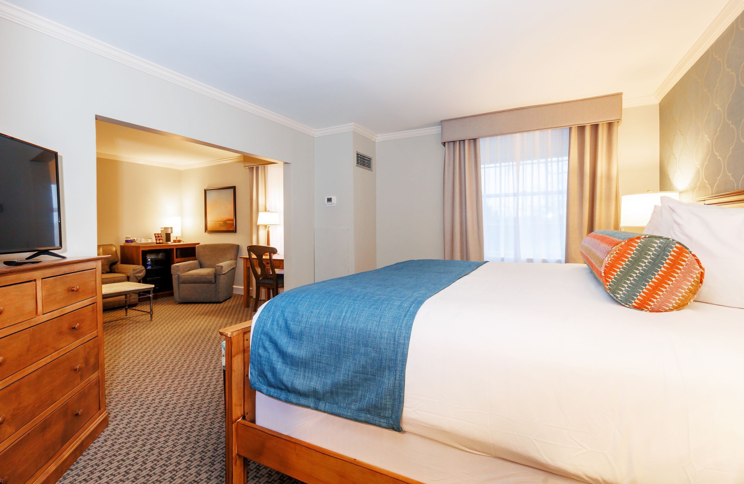 Quarto luxo, 1 cama King e sofá-cama | Roupas de cama antialérgicas, cofres nos quartos