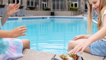 Indoor pool, outdoor pool, open 6:00 AM to 10:00 PM, sun loungers