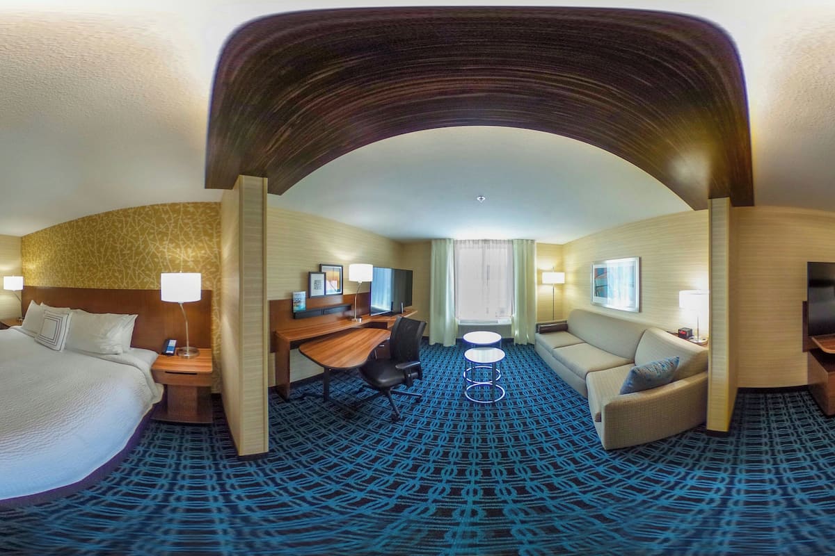 suite, 1 king bed with sofa bed, non smoking | 1 bedroom, desk, laptop workspace, soundproofing