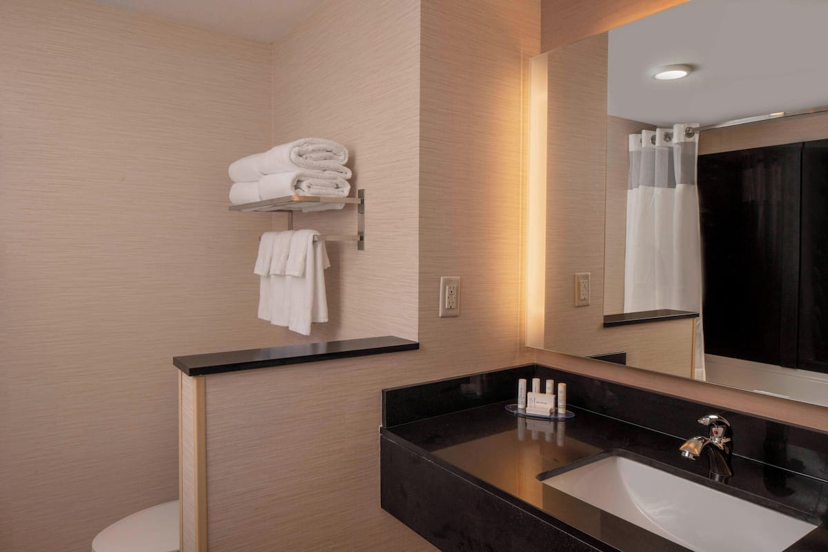 room, 2 queen beds, non smoking | bathroom | eco-friendly toiletries, hair dryer, towels, soap