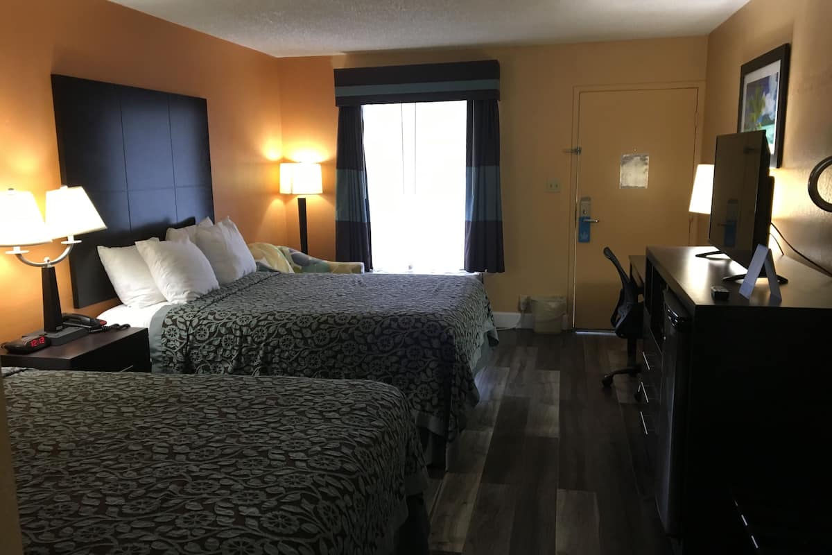 premium bedding, desk, blackout curtains, soundproofing