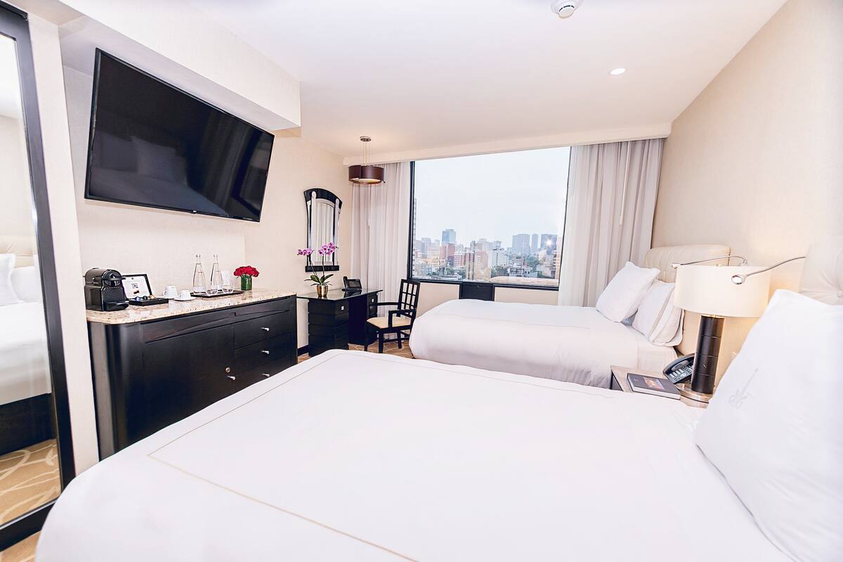 Deluxe Room, 2 Double Beds | Minibar, in-room safe, desk, blackout drapes