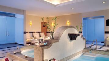 Couples treatment room(s), sauna, hot tub, body treatments, hydrotherapy