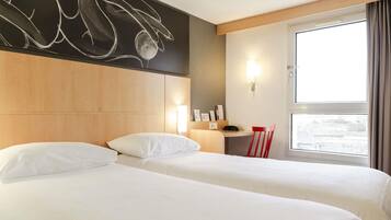 Standard Room, 2 Twin Beds | Desk, blackout drapes, iron/ironing board, free cribs/infant beds