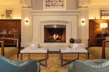 Fireplace at Harbor Court Hotel