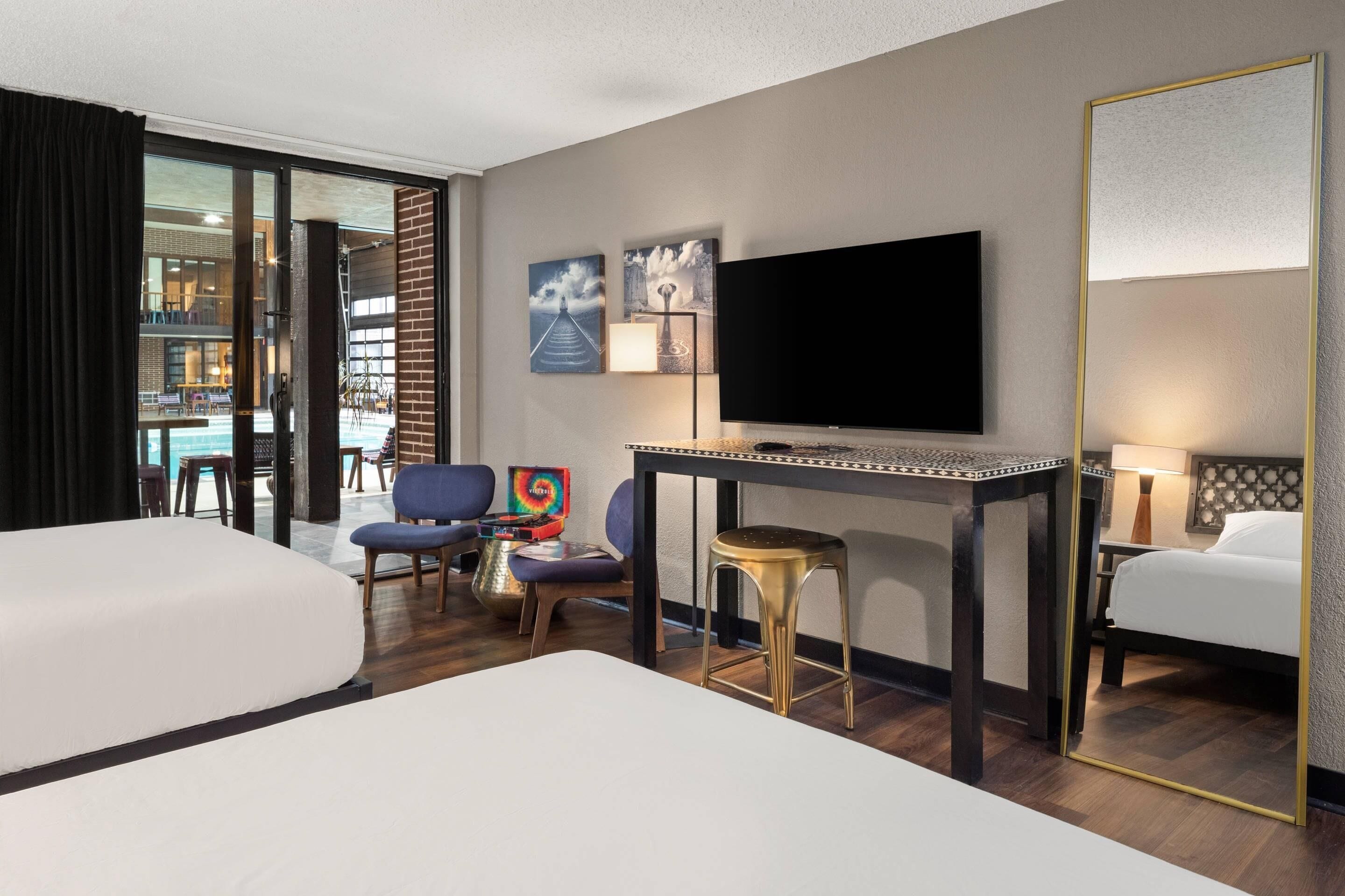 Standard Room, 2 Queen Beds, Non Smoking, Poolside | Hypo-allergenic bedding, pillowtop beds, individually decorated, desk