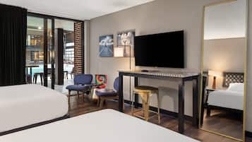 Standard Room, 2 Queen Beds, Non Smoking, Poolside | Hypo-allergenic bedding, pillowtop beds, individually decorated, desk