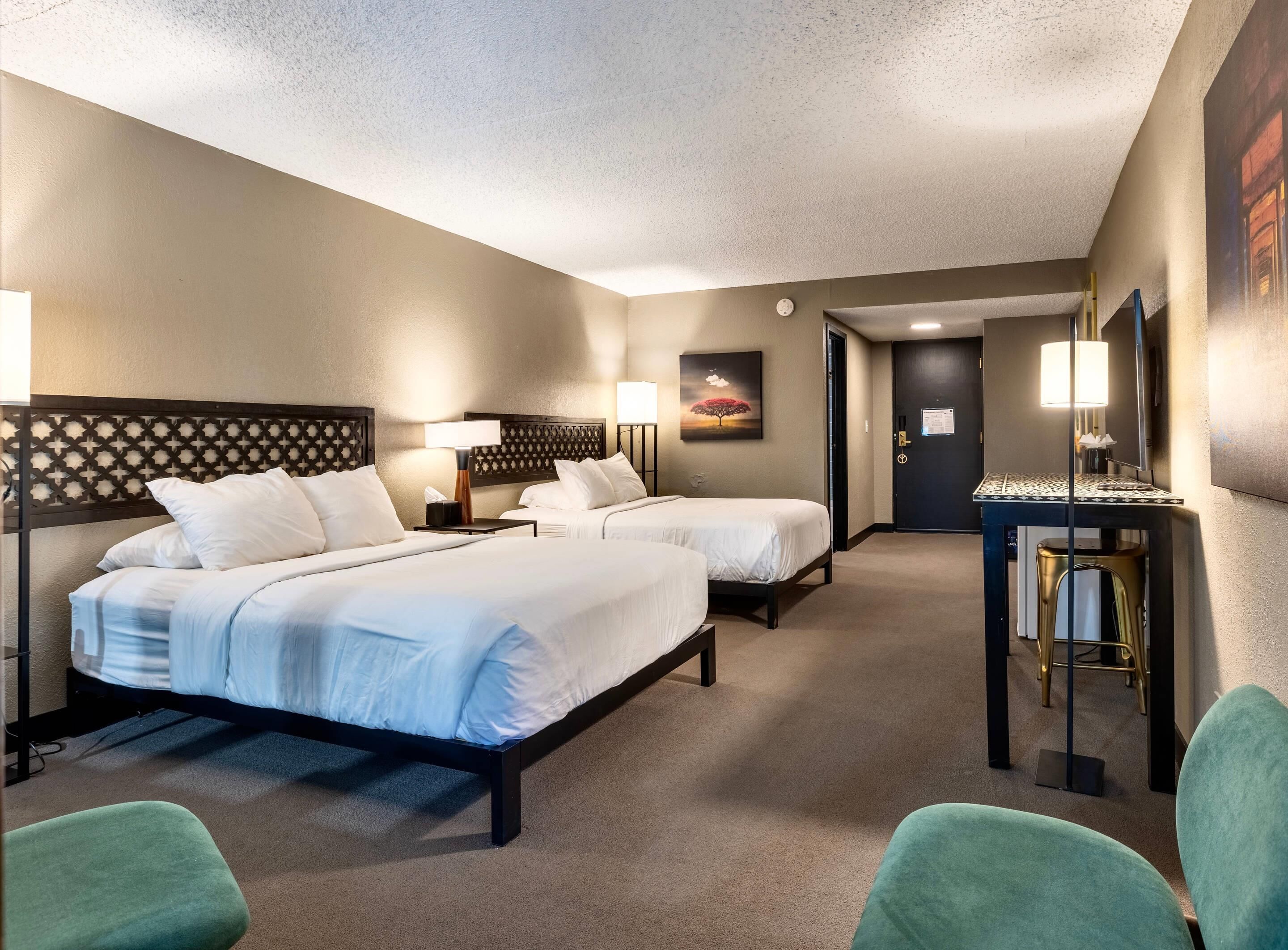 Standard Room, 2 Queen Beds, Non Smoking | Hypo-allergenic bedding, pillowtop beds, individually decorated, desk