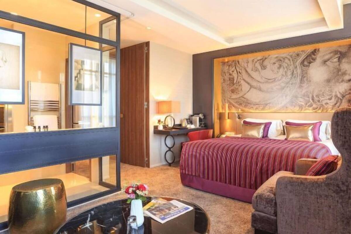 Premium bedding, pillow-top beds, free minibar, in-room safe