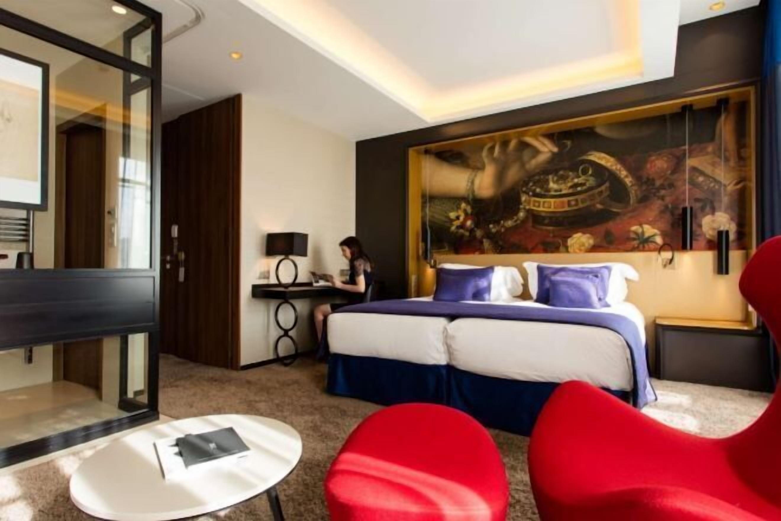 Premium bedding, pillow-top beds, free minibar, in-room safe