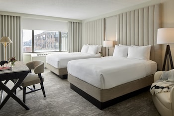 In-room safe, desk, blackout drapes, iron/ironing board at Capitol Hill Hotel