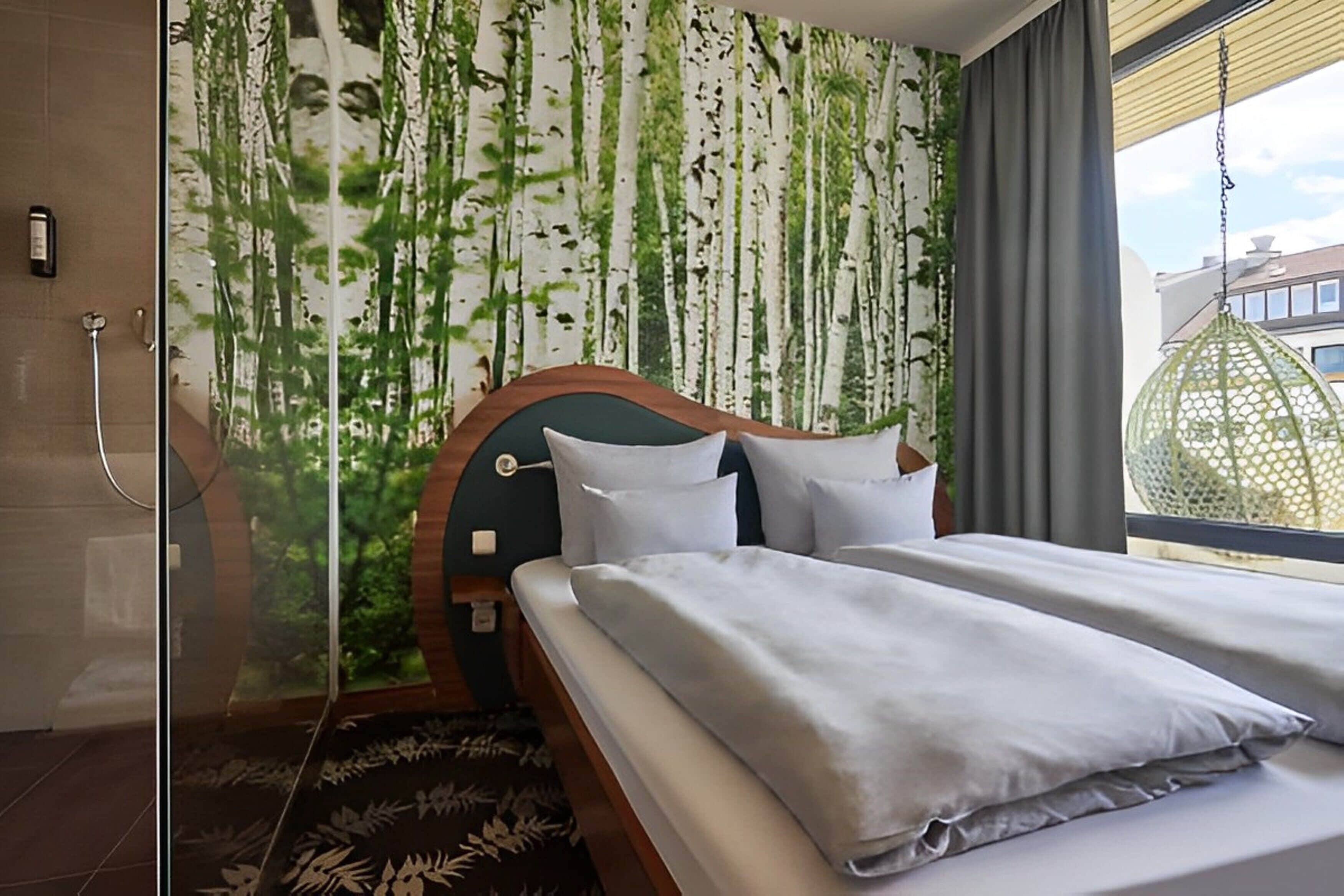 double room, courtyard view | view from room