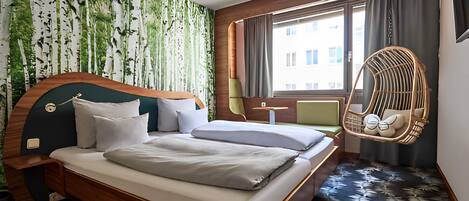 Habitación con 2 camas individuales | Ropa de cama hipoalergénica, caja fuerte, wifi gratis y ropa de cama