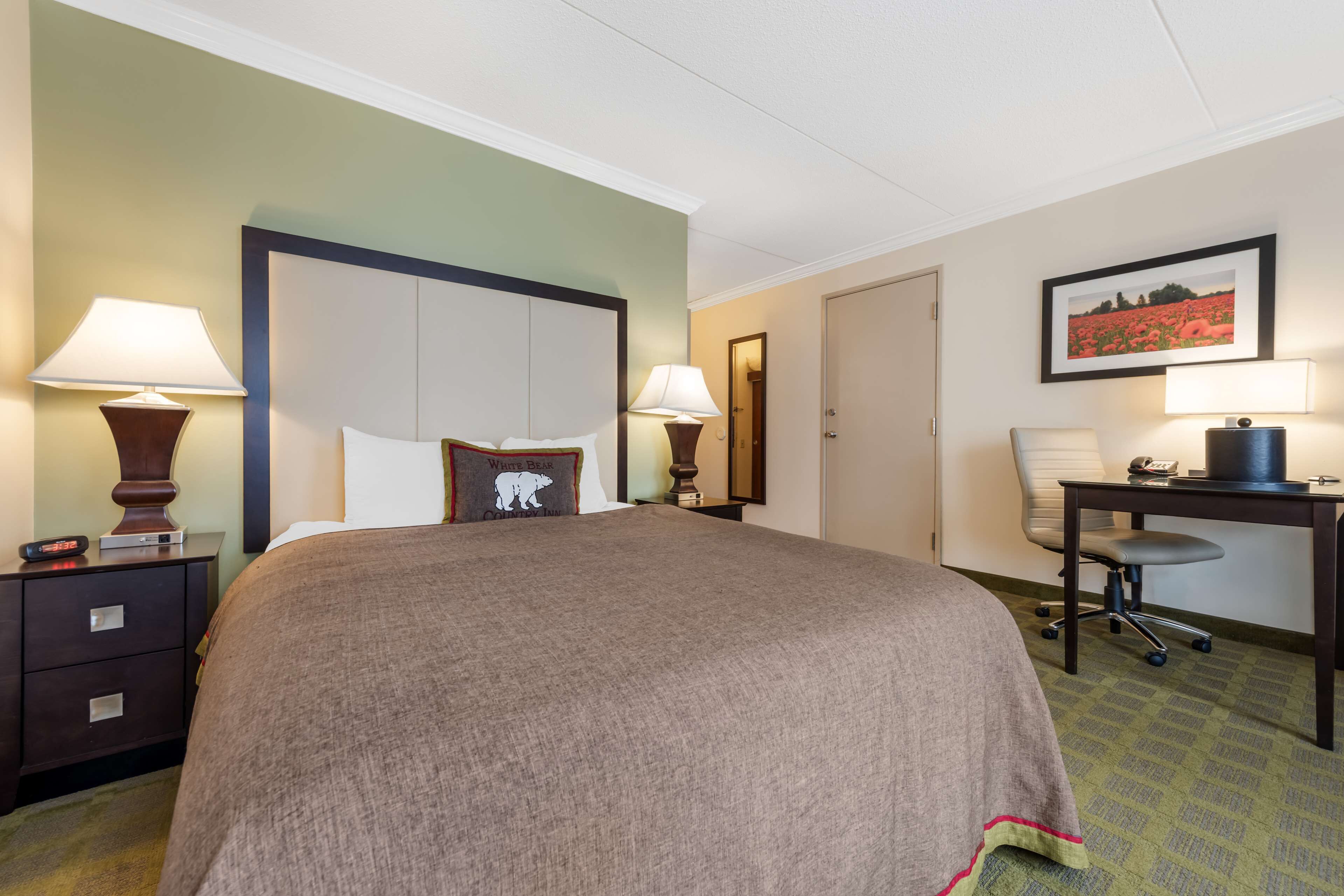 standard room, 1 queen bed, accessible, refrigerator & microwave | hypo-allergenic bedding, pillow-top beds, in-room safe, laptop workspace