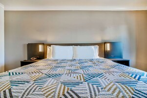 Laptop workspace, free WiFi, bed sheets