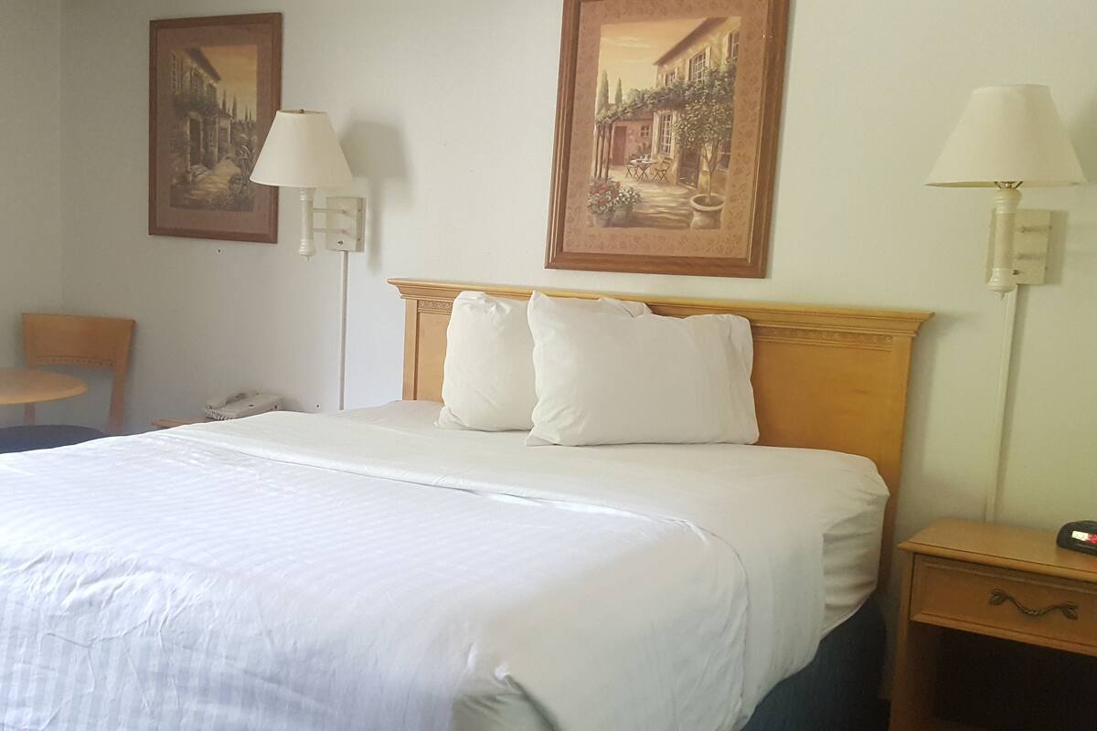 Room, 1 Queen Bed, Non Smoking | Living area | Flat-screen TV