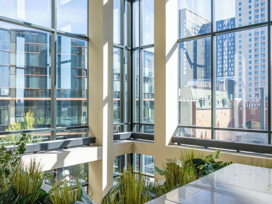 Byutsikt fra overnattingsstedet