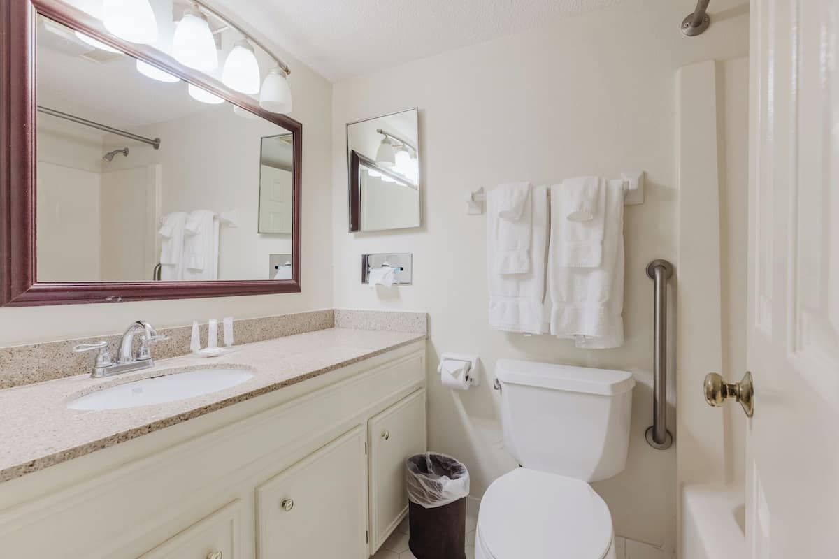 presidential suite | bathroom | combined shower/bathtub, hair dryer, towels
