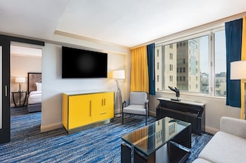 65-inch LCD TV with digital channels, TV, Netflix at E-Central Downtown Los Angeles Hotel