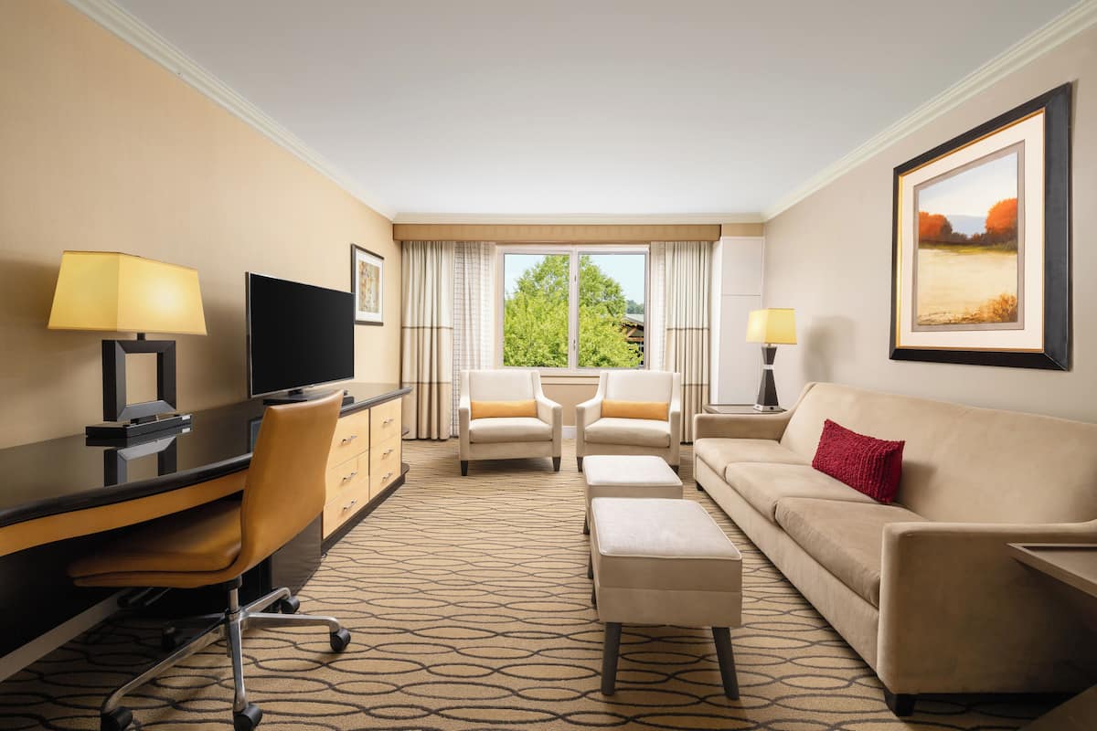 Suite, 1 habitación, para no fumadores, patio | Ropa de cama de alta calidad y caja de seguridad en la habitación