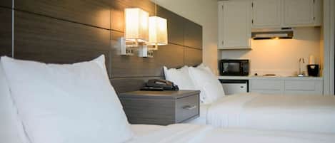 Standard Studio Suite, 2 Queen Beds, Non Smoking, Kitchenette | Desk, blackout drapes, iron/ironing board, free cribs/infant beds