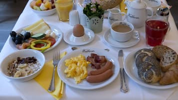 Daily buffet breakfast (EUR 28 per person)