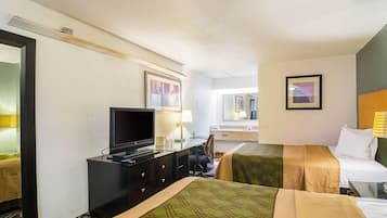 Desk, free WiFi, bed sheets