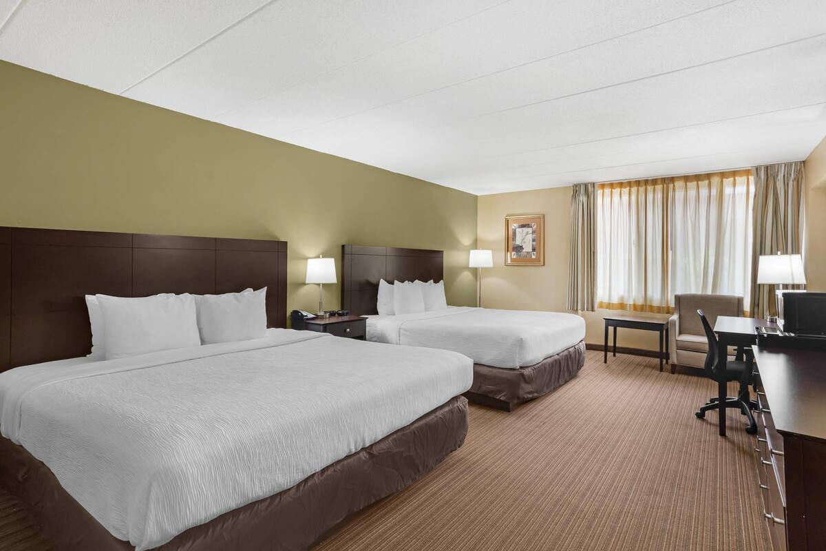 Standard Room, Multiple Beds, Non Smoking | Desk, laptop workspace, blackout curtains, iron/ironing board