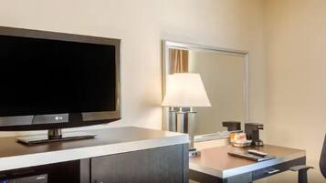 Premium bedding, down duvets, in-room safe, desk