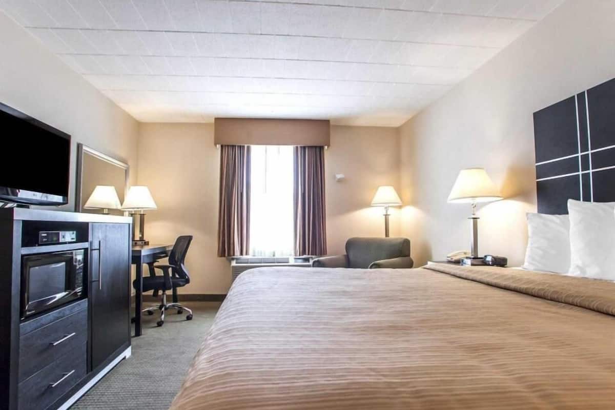 Premium bedding, down comforters, in-room safe, desk