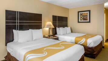 Premium bedding, down comforters, in-room safe, desk