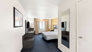 Chambre, 1 trÚs grand lit, accessible aux personnes à mobilité réduite, non-fumeur