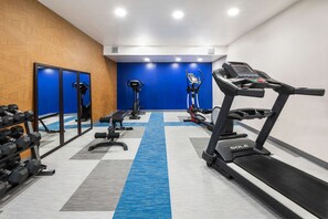 Work out in style with treadmills, elliptical machines, and free weights.